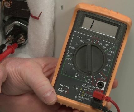 Измерване на електрическото съпротивление на нагревателния елемент