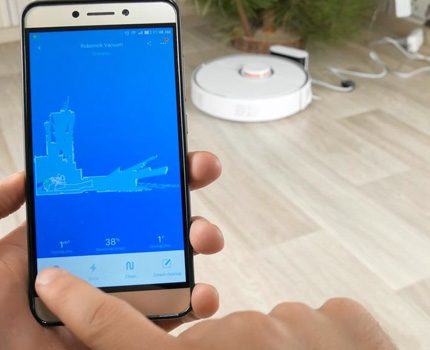 Прахосмукачката изпрати отчет за почистените участъци Роботът се синхронизира със смартфона