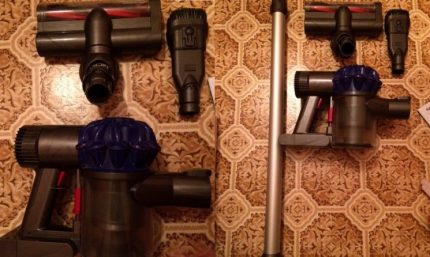 Комплектация на Dyson v6 Slim Origin Добре обмислена конструкция на съставните елементи