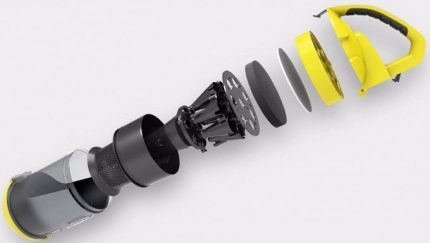 Циклонна система Karcher VC 3 в разглобка Karcher VC 3 в разглобен вид