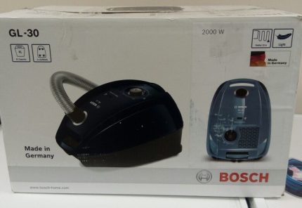 Karton mit neuem Staubsauger Bosch