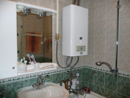 Газова колона в банята