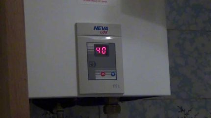 Дисплей на газов бойлер