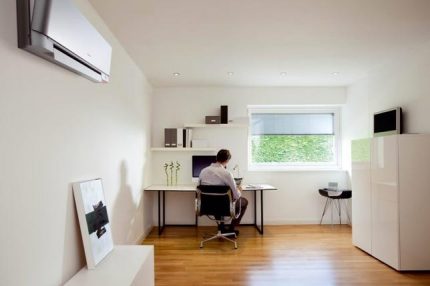 Utilizarea sistemului split în încăpere Sistem split de tip fix