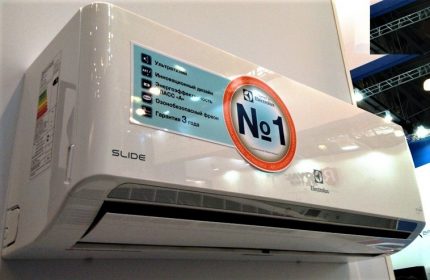 Климатик от линията Slide на марката Electrolux Модел от серията Slide на Електролукс