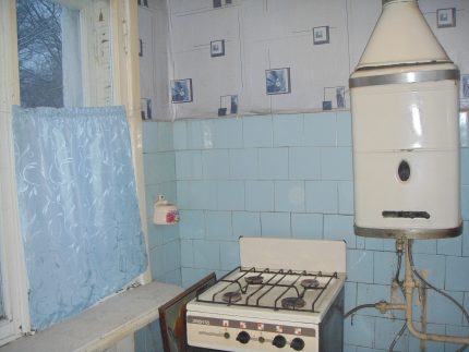 Ein alter Gasdurchlauferhitzer funktioniert möglicherweise nicht