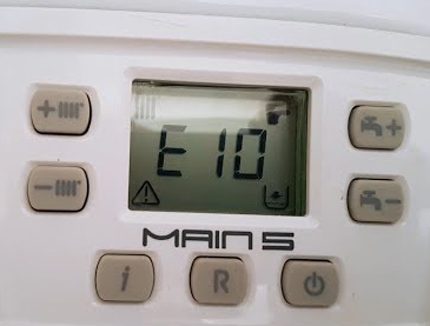 Грешка Е10 на дисплея на котела Код на грешка Бакси 10е