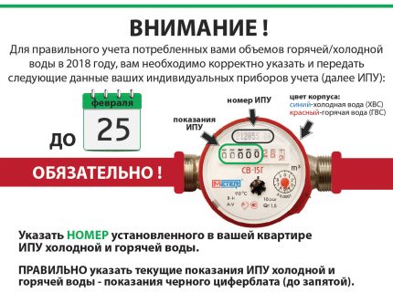 Срокове за подаване на данни за вода
