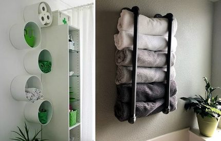 Handtuchregale im Badezimmer