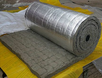 Руло каменна вата Каменна вата на фолиева подложка на руло