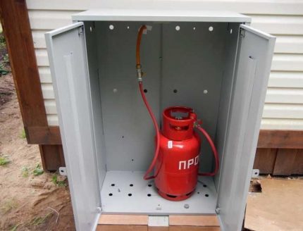Уличен шкаф за бутилка с LPG