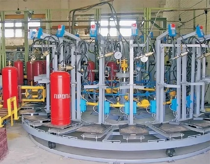 Оборудване на газонапълващата станция
