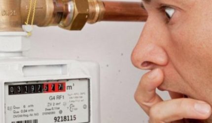 Снемане на показания от газомер Газомер