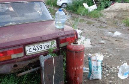 Пример за пълнене на ресивера с разтвор