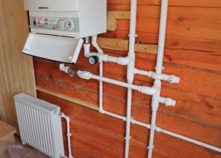 Свързване на стенния газов котел към комуникациите