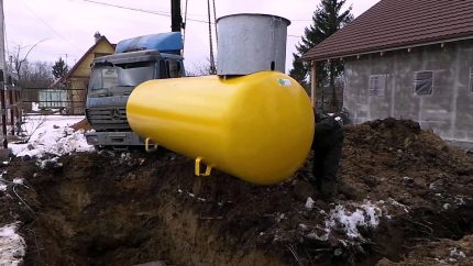 Подземен газголдер за извънградска къща