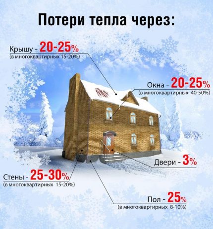 Карта на топлинните загуби в частна къща Карта на топлинните загуби в частна къща