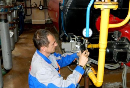 Изключване на газовия котел в предприятието