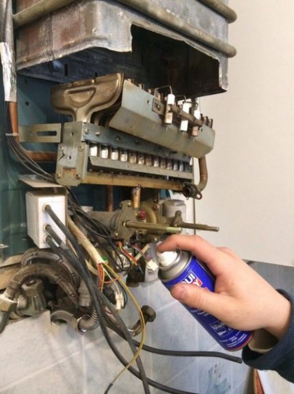 Обслужване на газовата колона