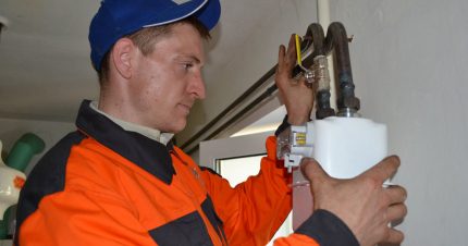 Installation des Gaszählers