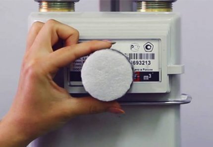 Magnet am Gaszähler