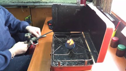 Газова печка с една горелка