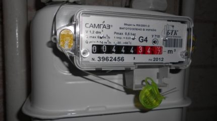 Показания на газовия брояч
