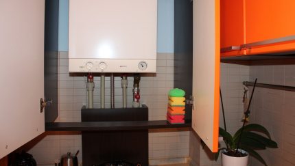 Разположение на газов котел в кухнята