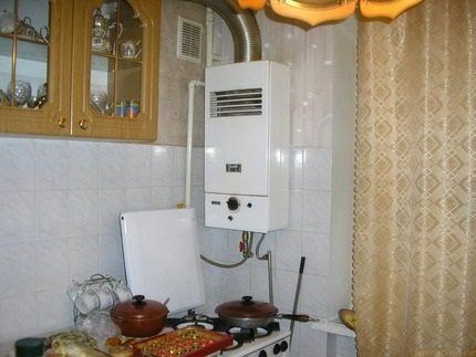 Газов бойлер в кухнята