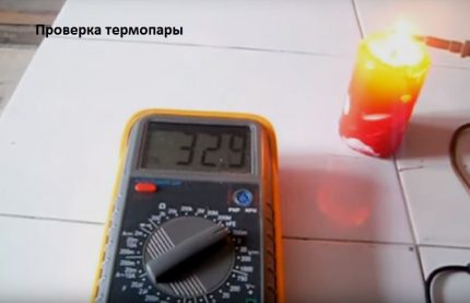 Измерване на ЕДС на термодвойка