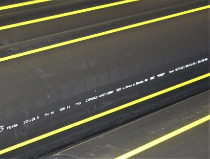 Маркировка на ПЕ тръба за газ