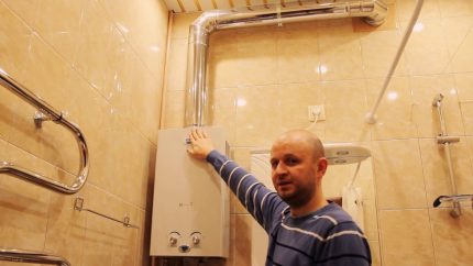 Димоотводен канал на газовата колонка