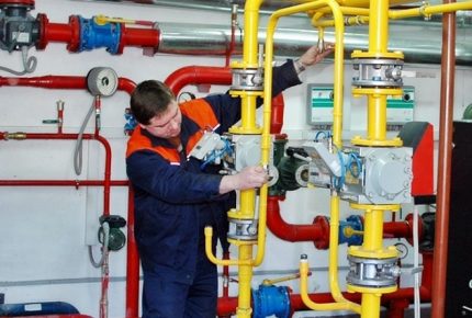 Обслужване на ПСК в газовата система