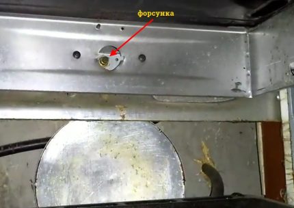 Местоположение на дюзата на фурната