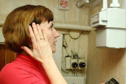 Defekt des Gaszählers