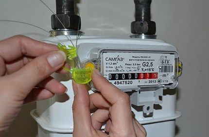 Beschädigte Plombe