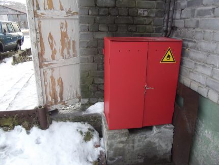 Ключалка за шкаф с газова бутилка