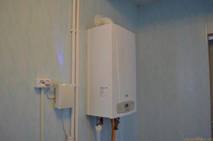 Инсталиране на стабилизатор преди газовия котел Ферроли