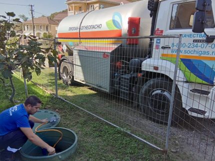 Зареждане на газхолдера с пропан