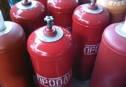 Бутилки с газ