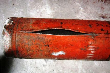 Газов балон след взрив