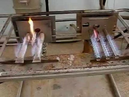 Газови горелки от процепен тип Образец на процепна дюза
