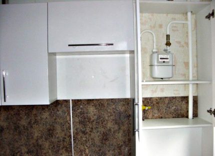 Газомер в шкаф