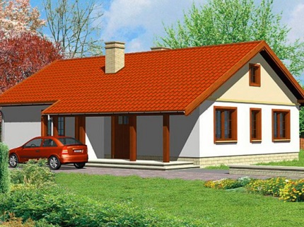 Jednopodlažná obytná budova pre jednu rodinu Jednopodlažná obytná budova pre jednu rodinu
