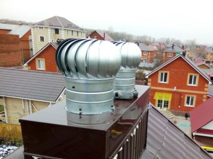 Турбинни дефлектори на вентилационна шахта