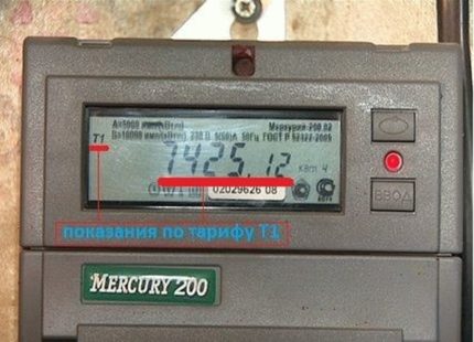 Показания на електромерите Показания на електромерите